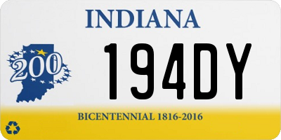 IN license plate 194DY