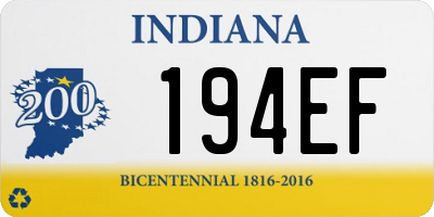 IN license plate 194EF