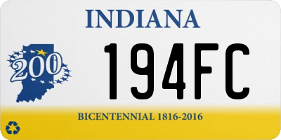 IN license plate 194FC