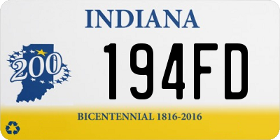 IN license plate 194FD