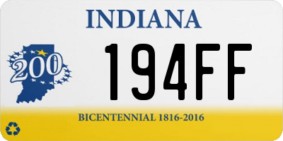 IN license plate 194FF