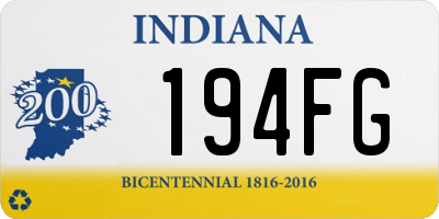 IN license plate 194FG