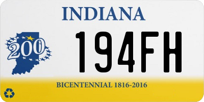 IN license plate 194FH