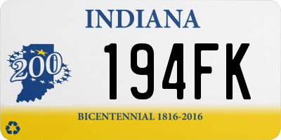 IN license plate 194FK