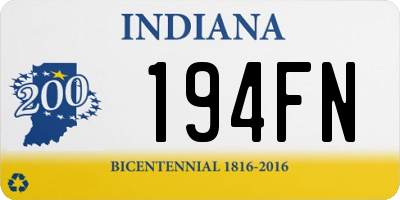 IN license plate 194FN