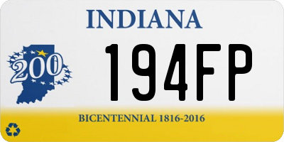 IN license plate 194FP