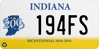 IN license plate 194FS