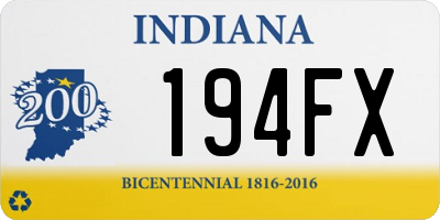 IN license plate 194FX