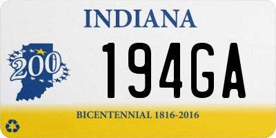 IN license plate 194GA