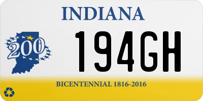 IN license plate 194GH