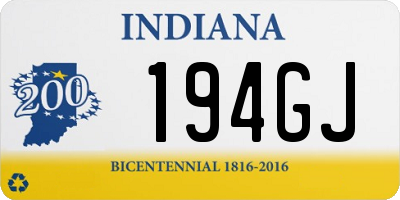 IN license plate 194GJ