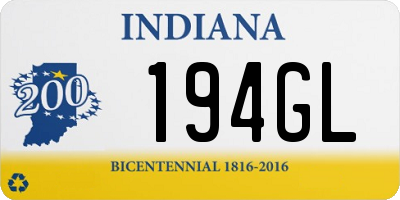 IN license plate 194GL