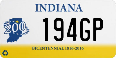 IN license plate 194GP