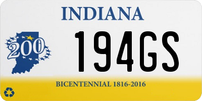 IN license plate 194GS