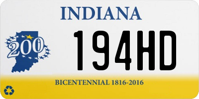IN license plate 194HD