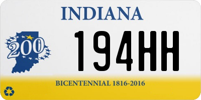 IN license plate 194HH