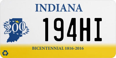 IN license plate 194HI