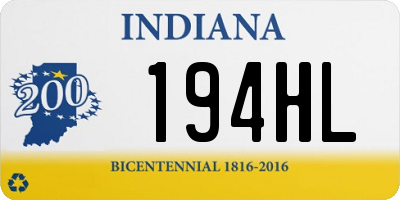 IN license plate 194HL