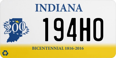 IN license plate 194HO