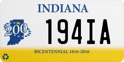 IN license plate 194IA