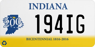 IN license plate 194IG