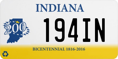 IN license plate 194IN