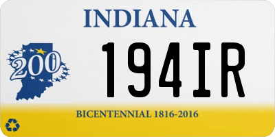 IN license plate 194IR