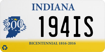 IN license plate 194IS