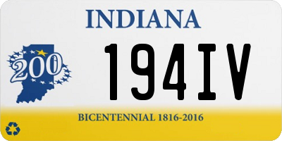 IN license plate 194IV