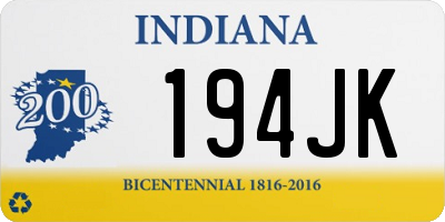 IN license plate 194JK