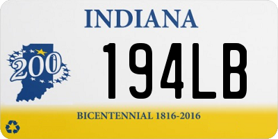 IN license plate 194LB