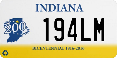 IN license plate 194LM