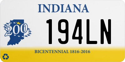 IN license plate 194LN