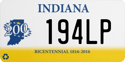 IN license plate 194LP