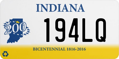 IN license plate 194LQ