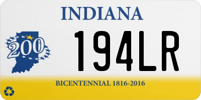 IN license plate 194LR