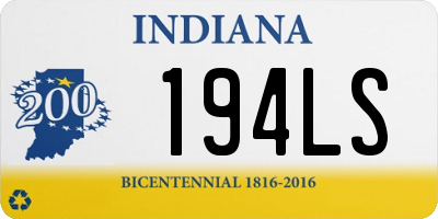 IN license plate 194LS