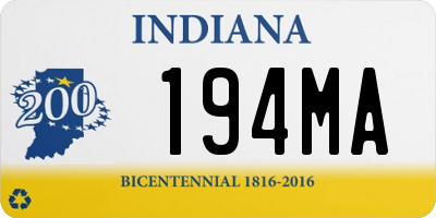 IN license plate 194MA