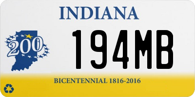 IN license plate 194MB