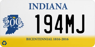 IN license plate 194MJ