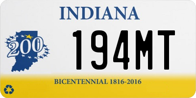 IN license plate 194MT