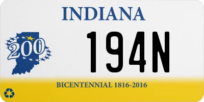 IN license plate 194N