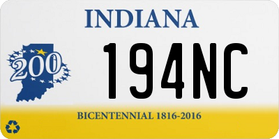 IN license plate 194NC