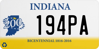 IN license plate 194PA