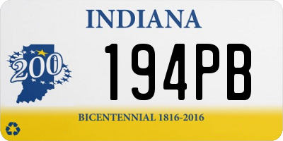 IN license plate 194PB