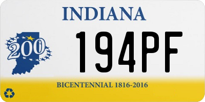 IN license plate 194PF