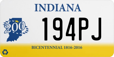 IN license plate 194PJ
