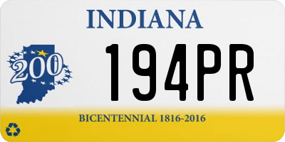 IN license plate 194PR