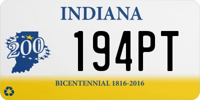 IN license plate 194PT