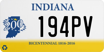 IN license plate 194PV